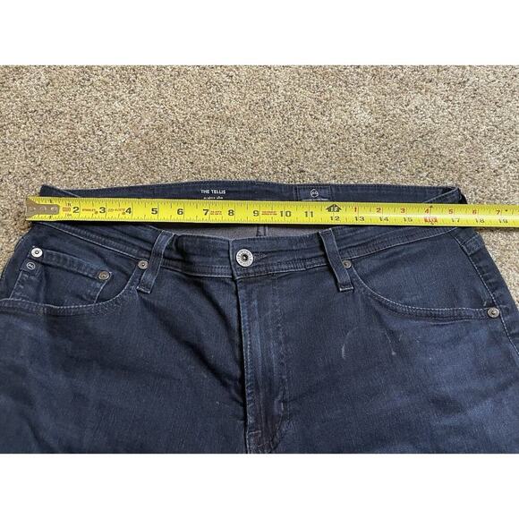 Adriano Goldschmied Jeans Mens 36x34 Blue Denim Modern Slim Tellis Distressed - Picture 9 of 9